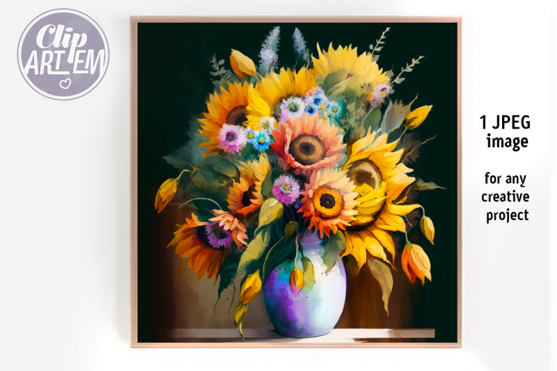 sunflowers-in-vase-painting-jpeg-image-digital-art-illustration-decor