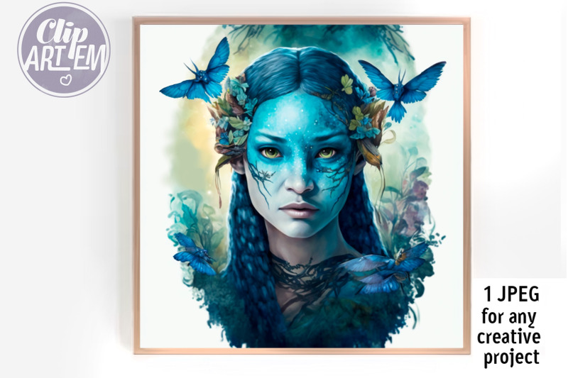 blue-skin-woman-science-fiction-jpeg-image-digital-print-wall-decor