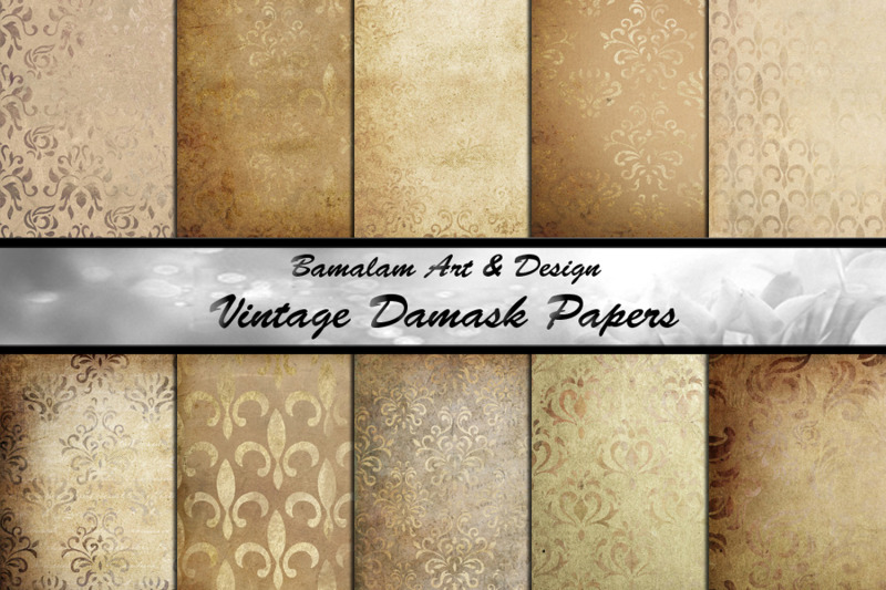 vintage-damask-scrapbook-papers