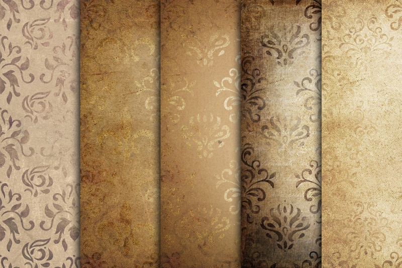 vintage-damask-scrapbook-papers