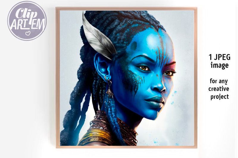 african-woman-blue-skin-fiction-image-jpeg-digital-illustration