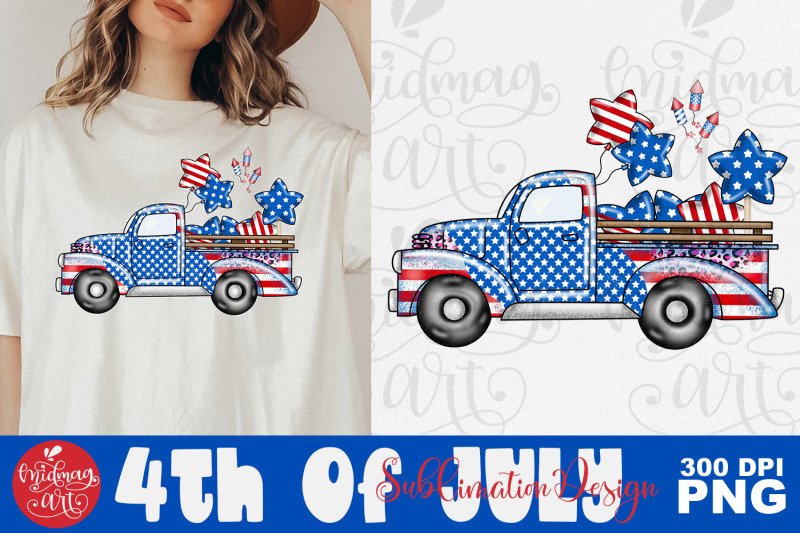patriotic-loader-truck-png-4th-of-july-png-sublimation-design