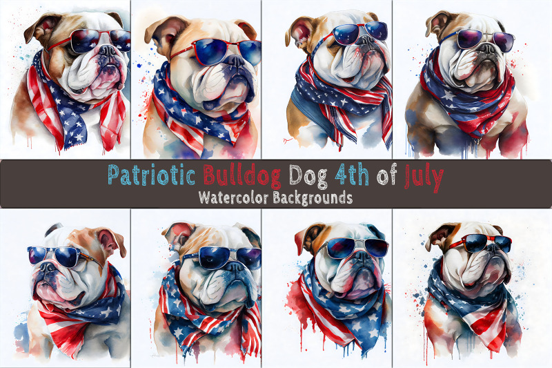 patriotic-bulldog-watercolor