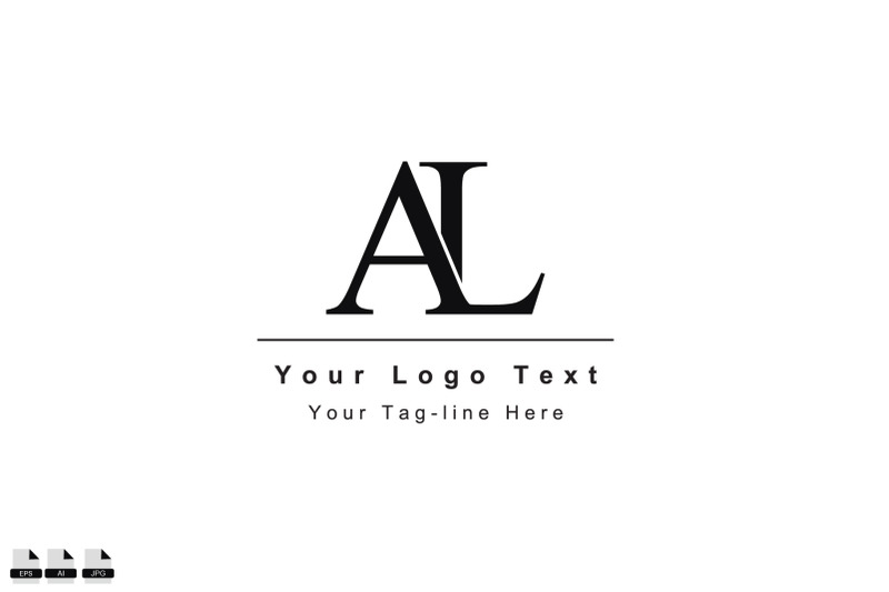 template-letter-al-or-la-design-logo-initial