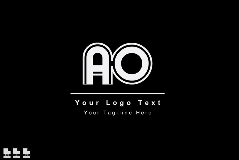 design-initial-ao-or-oa-logotemplate