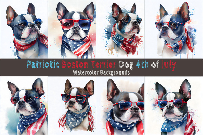 patriotic-boston-terrier-watercolor