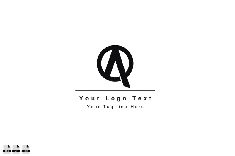 aq-qa-a-q-initial-based-letter-icon-logo