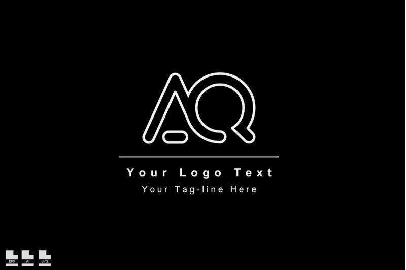 initial-logo-aq-or-qa-design-template