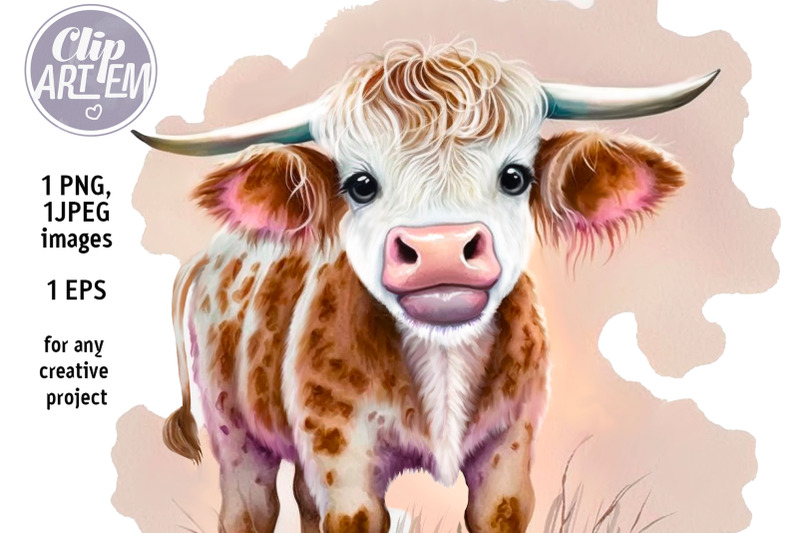 cute-cow-bull-watercolor-png-eps-vector-jpeg-image-farm-baby-animal
