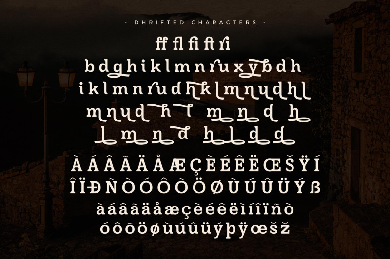 dhrifted-typeface