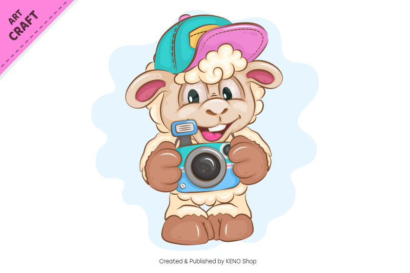 cartoon-sheep-with-camera-clipart