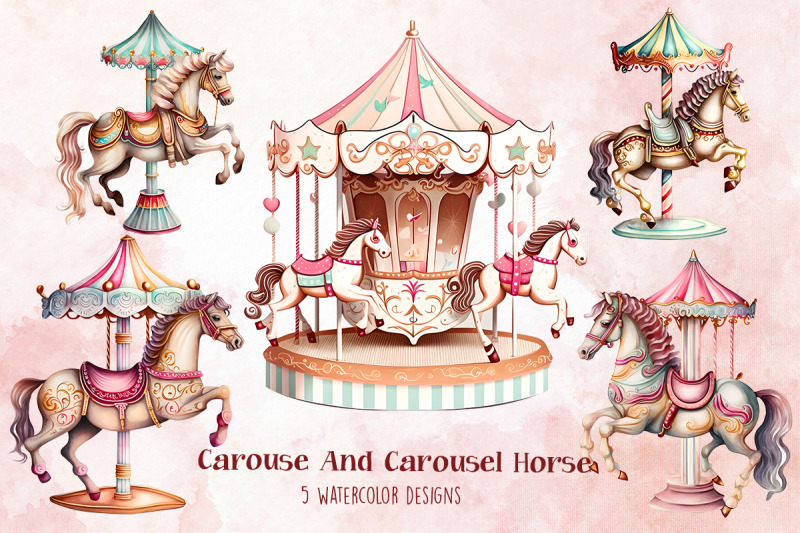 carousel-and-carousel-horse-bundle