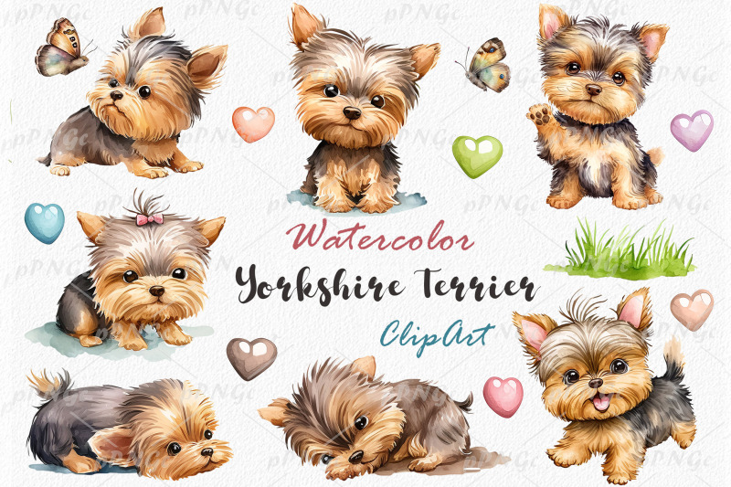 yorkshire-terrier-watercolor-clipart-dog-illustration