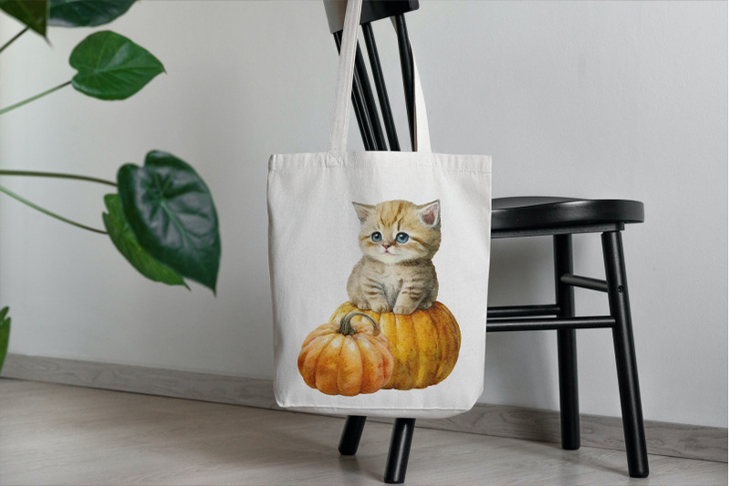 kittens-with-pumpkins-clipart