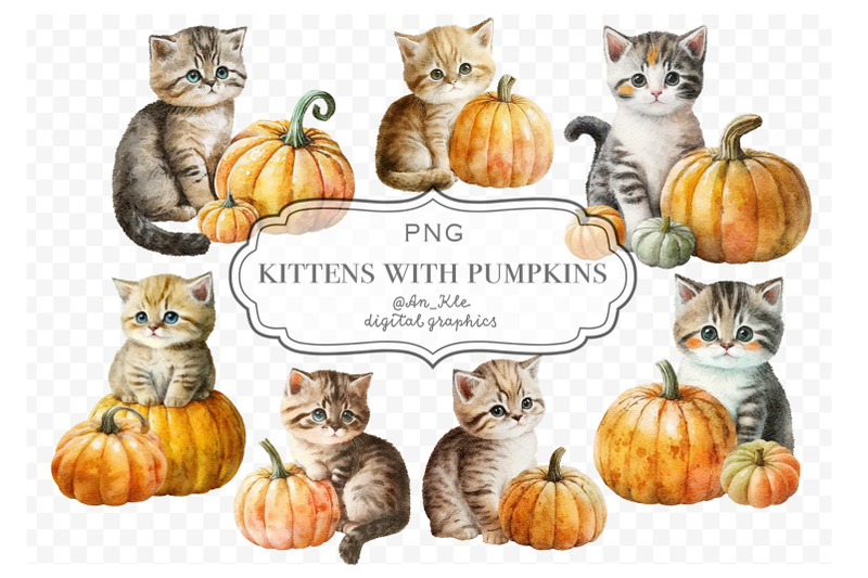 kittens-with-pumpkins-clipart