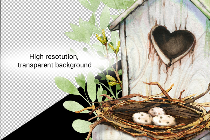 spring-birdhouse-nest-with-eggs-watercolor-clipart