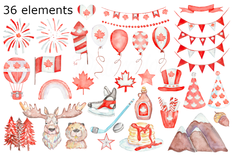 canada-day-watercolor-clipart