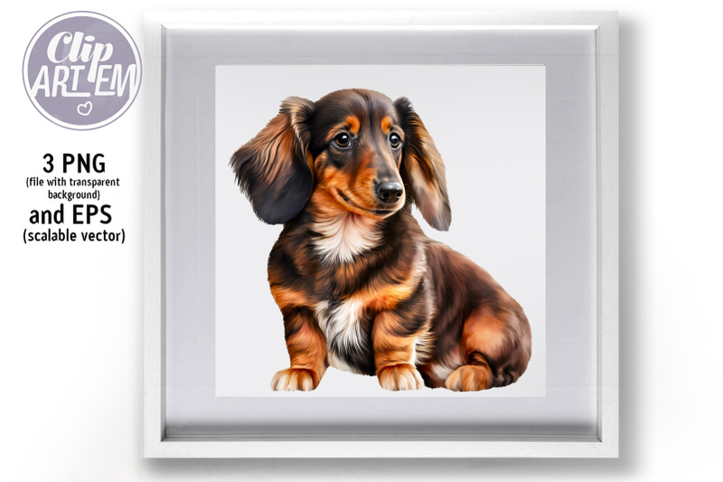 dachshund-sausage-dog-clip-art-png-images-watercolor-digital-print