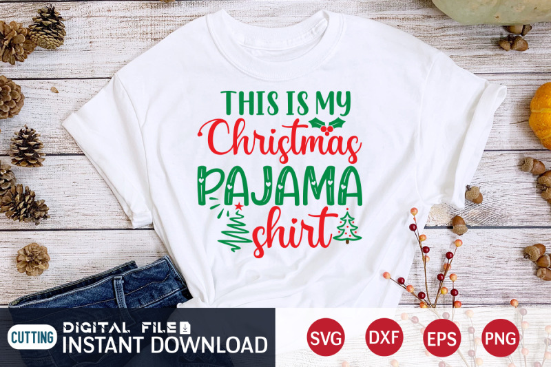 this-is-my-christmas-pajama-shirt-svg