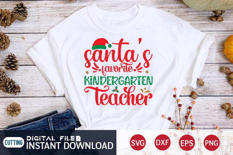 santa-039-s-favorite-kindergarten-teacher-svg