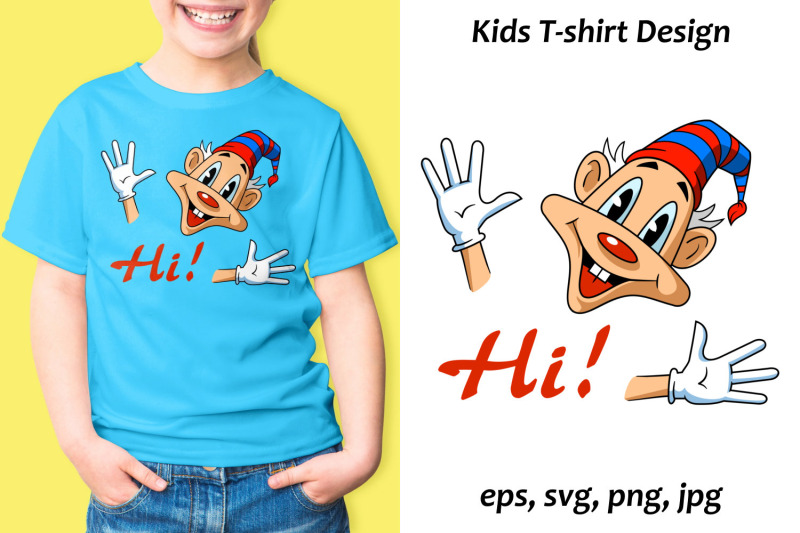 funny-clown-sublimation-kids-t-shirt-design