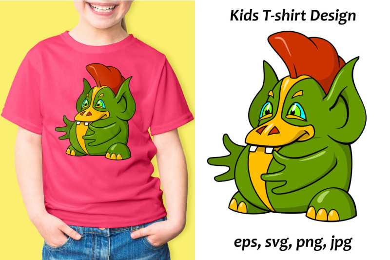 little-monster-sublimation-kids-t-shirt-design