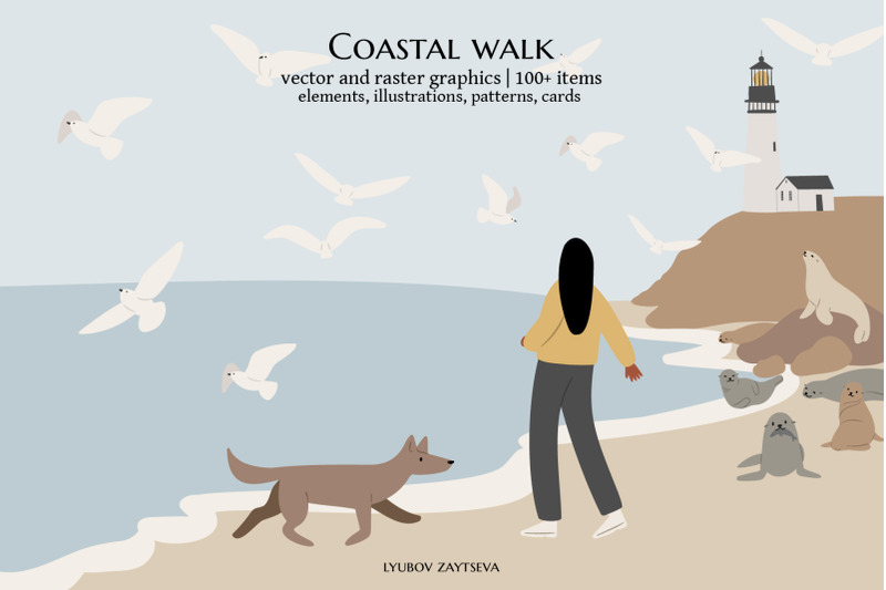 coastal-landscape-creator-clipart-vector-couple-on-beach-illustration