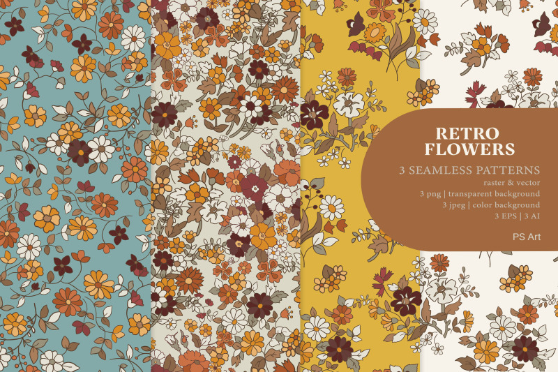 retro-flowers-hand-drawn-floral-clipart