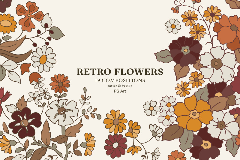 retro-flowers-hand-drawn-floral-clipart