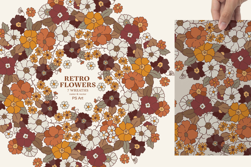 retro-flowers-hand-drawn-floral-clipart