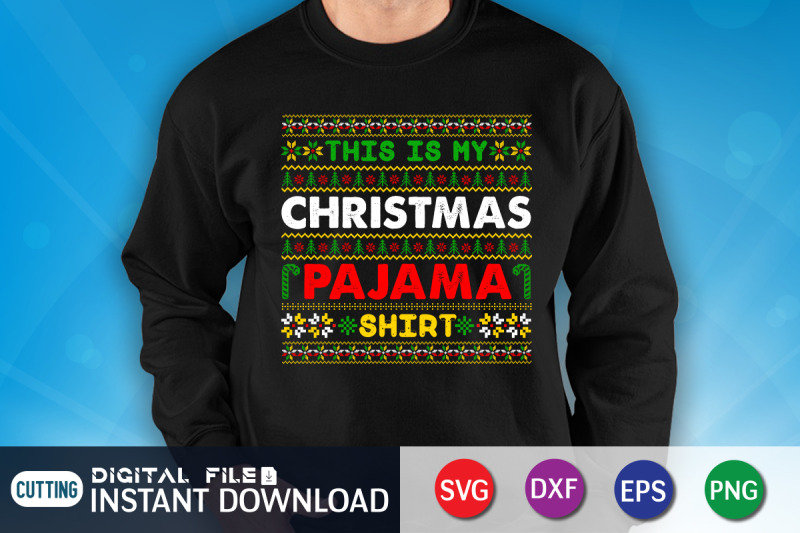 this-is-my-christmas-pajama-shirt-svg