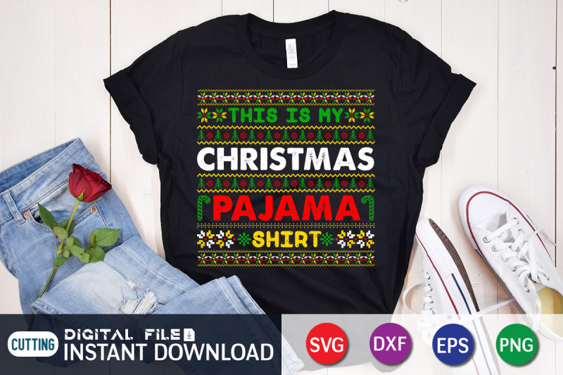 this-is-my-christmas-pajama-shirt-svg