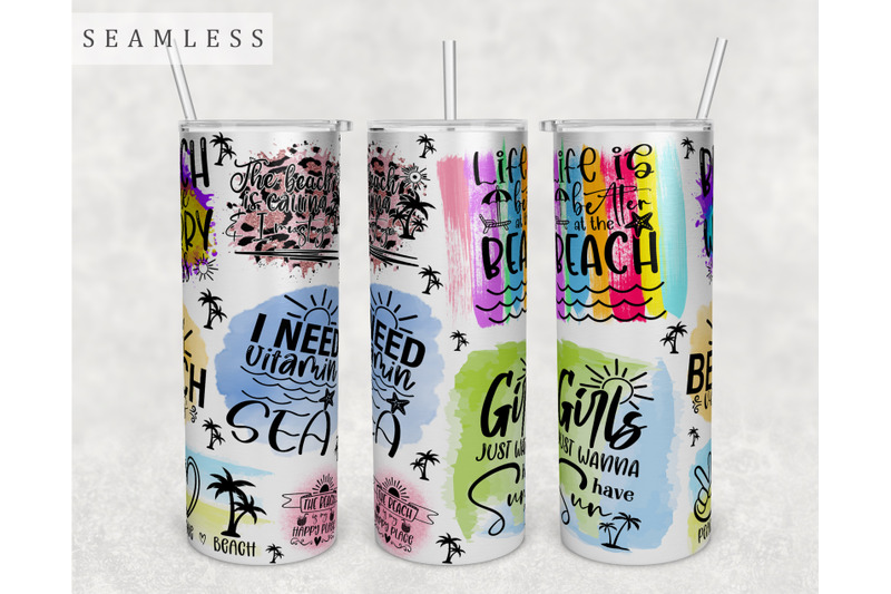 beach-quotes-tumbler-wrap-20-oz-skinny-tumbler-beach-sayings-png