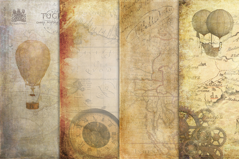 steampunk-traveler-vintage-airship-papers