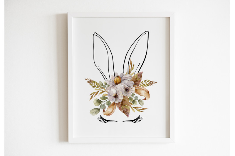 watercolor-easter-floral-bunny-ears-clipart-8-png-files