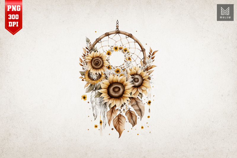 sunflower-dreamcatcher-watercolor