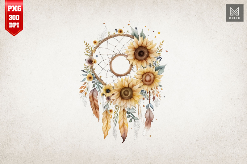 sunflower-dreamcatcher-watercolor-5