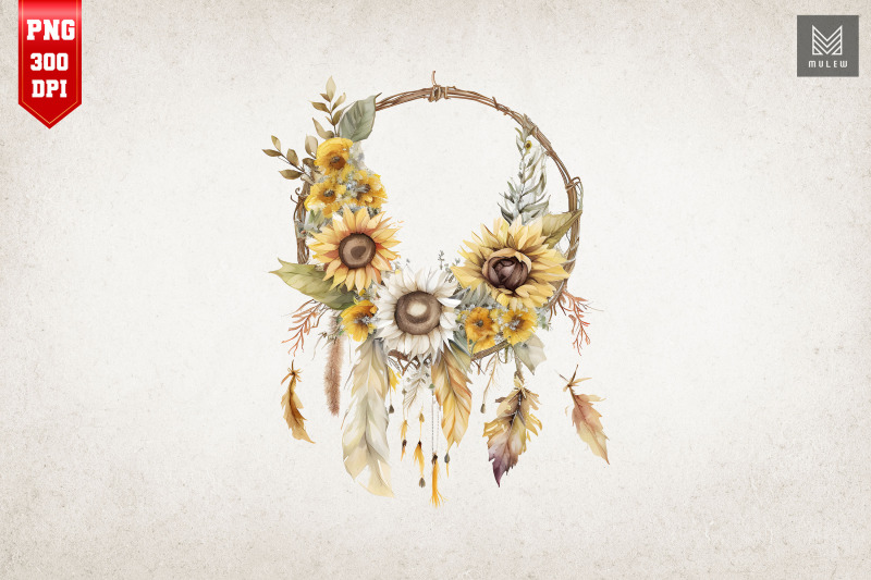 sunflower-dreamcatcher-watercolor-7
