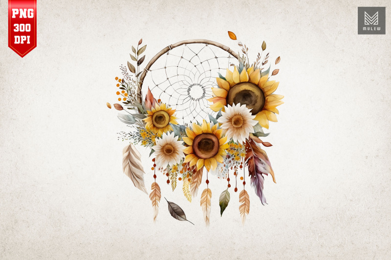 sunflower-dreamcatcher-watercolor-8