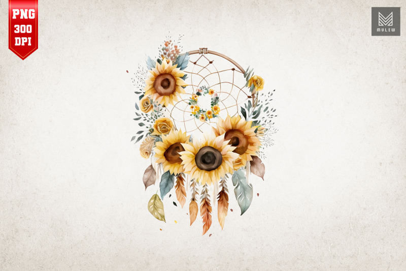 sunflower-dreamcatcher-watercolor-10