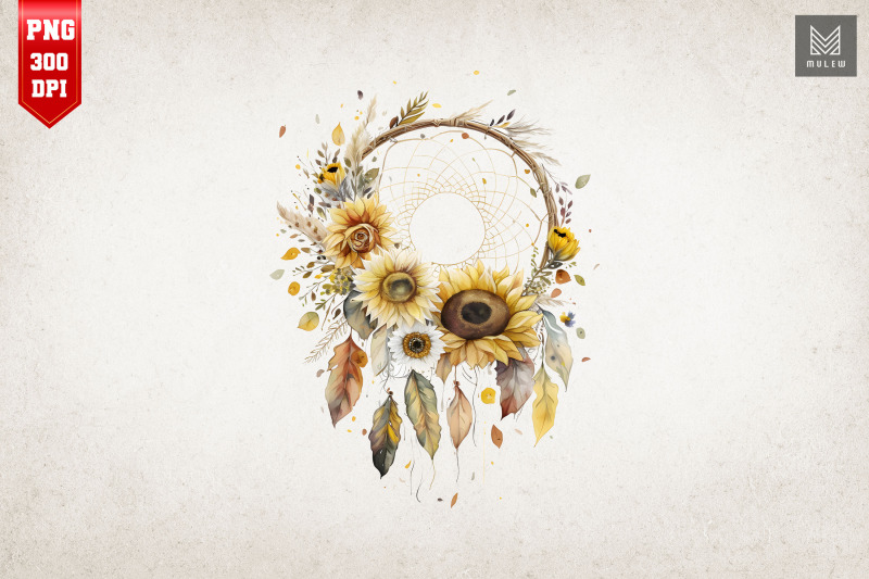 sunflower-dreamcatcher-watercolor-12