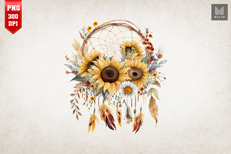 sunflower-dreamcatcher-watercolor-13