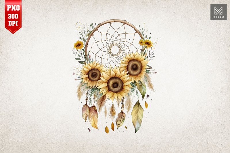 sunflower-dreamcatcher-watercolor-16