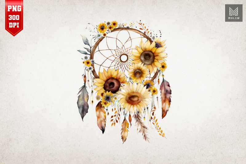 sunflower-dreamcatcher-watercolor-20