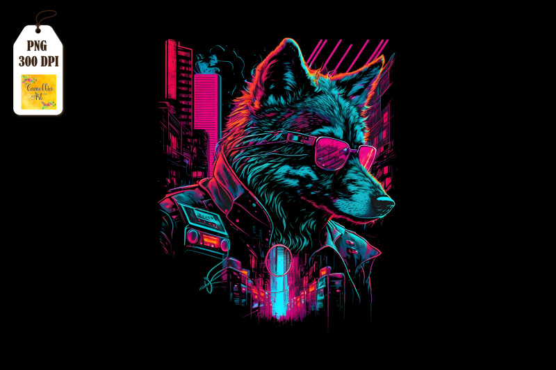 synthwave-retro-gangster-wolf-3