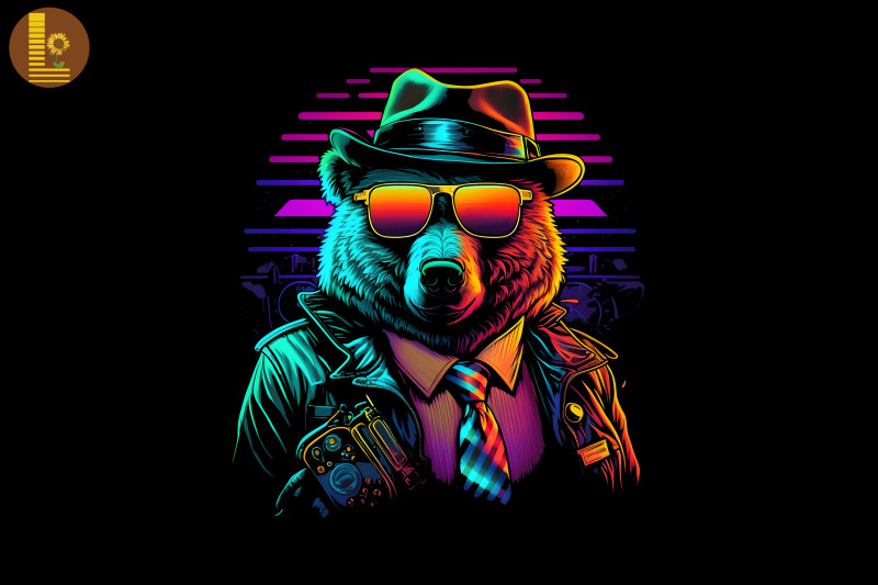 synthwave-retro-gangster-bear-9