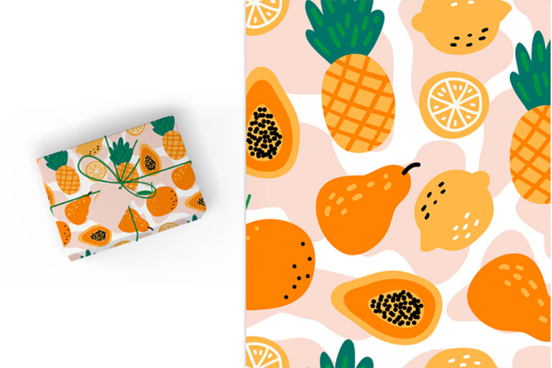 fruit-digital-paper-bundle-summer-fruit-seamless-patterns