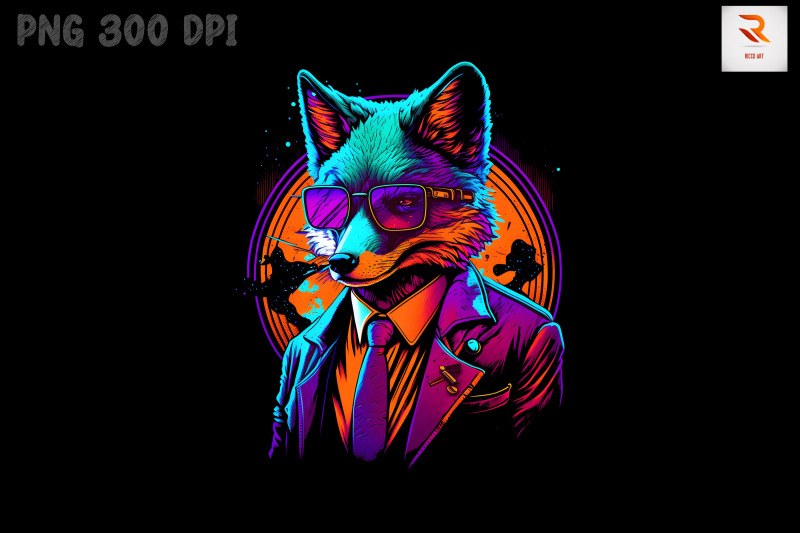 synthwave-retro-gangster-fox-4