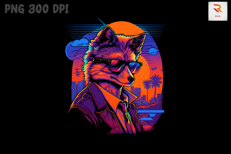 synthwave-retro-gangster-fox-5