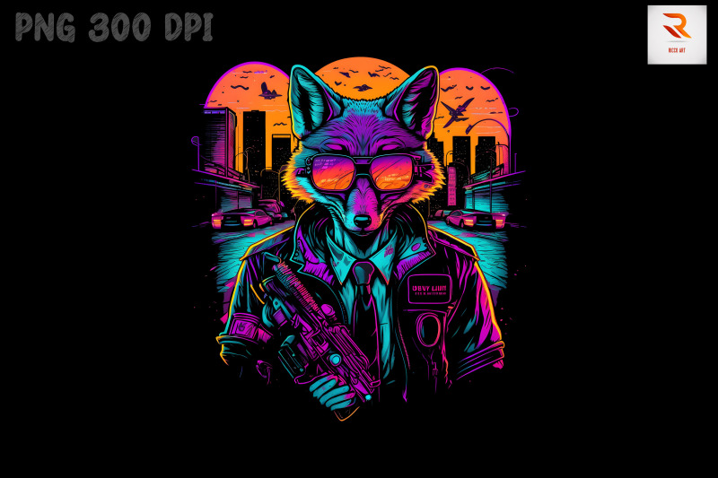 synthwave-retro-gangster-fox-6